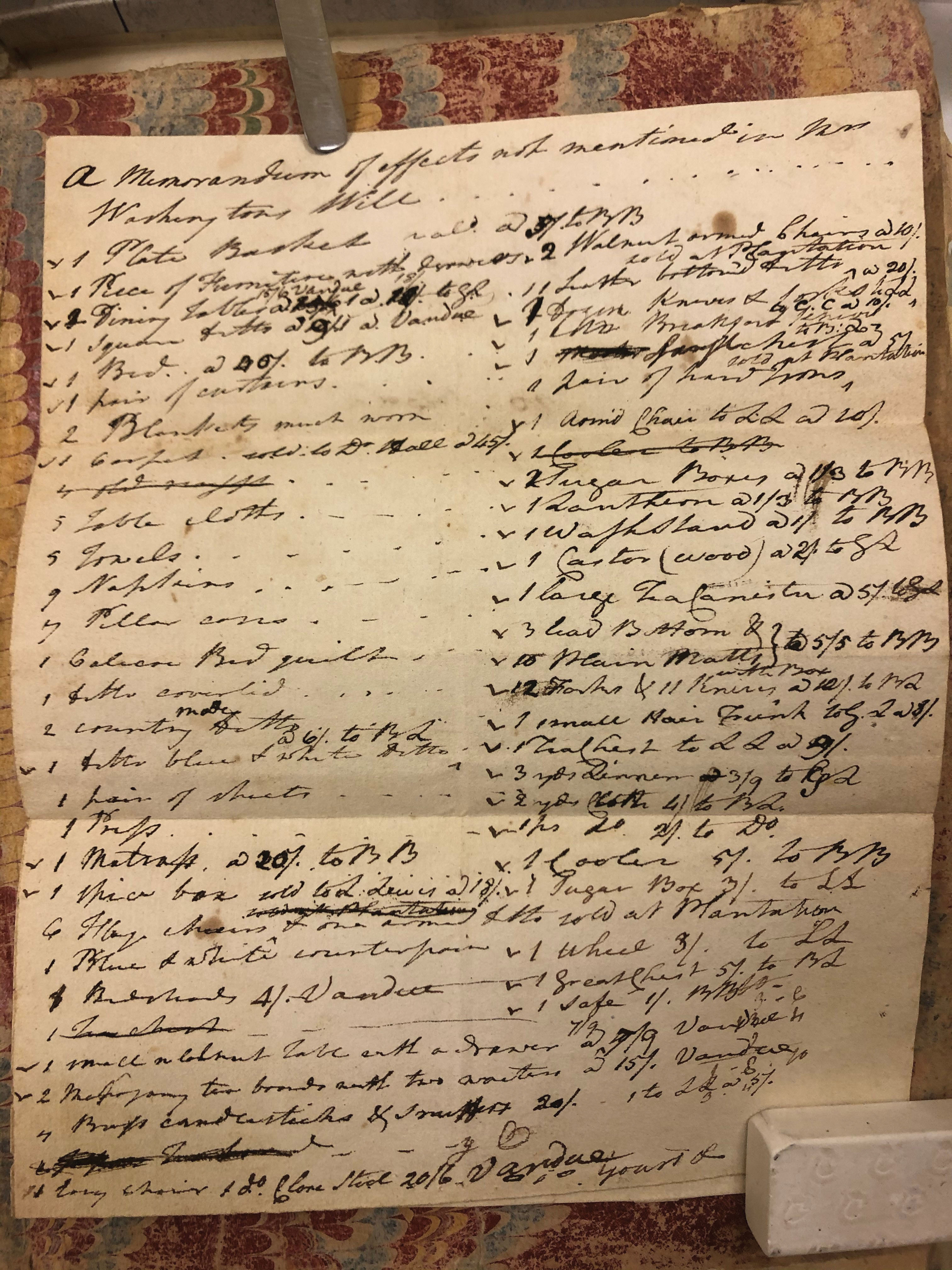 Image of a hand-written document