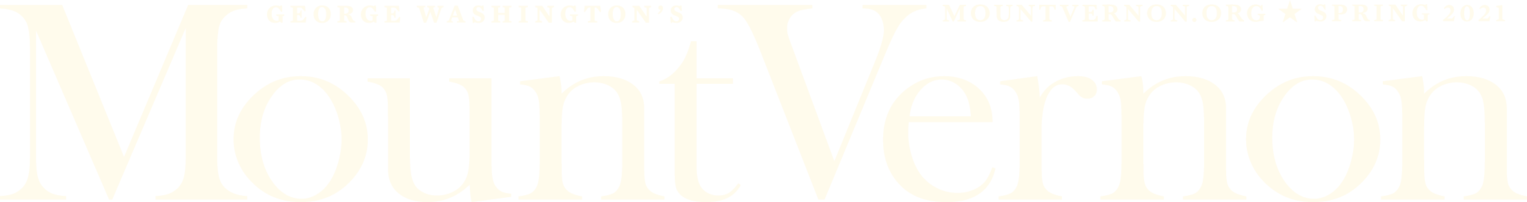 Mount Vernon Magazine Spring 2020 edition