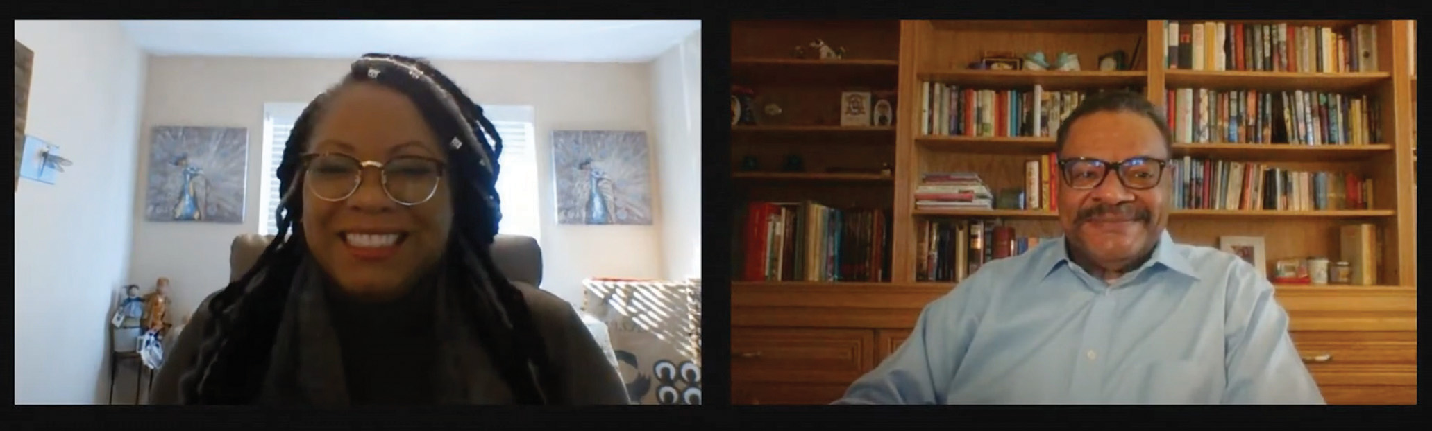 Livestream capture of Brenda Parker and William Holland