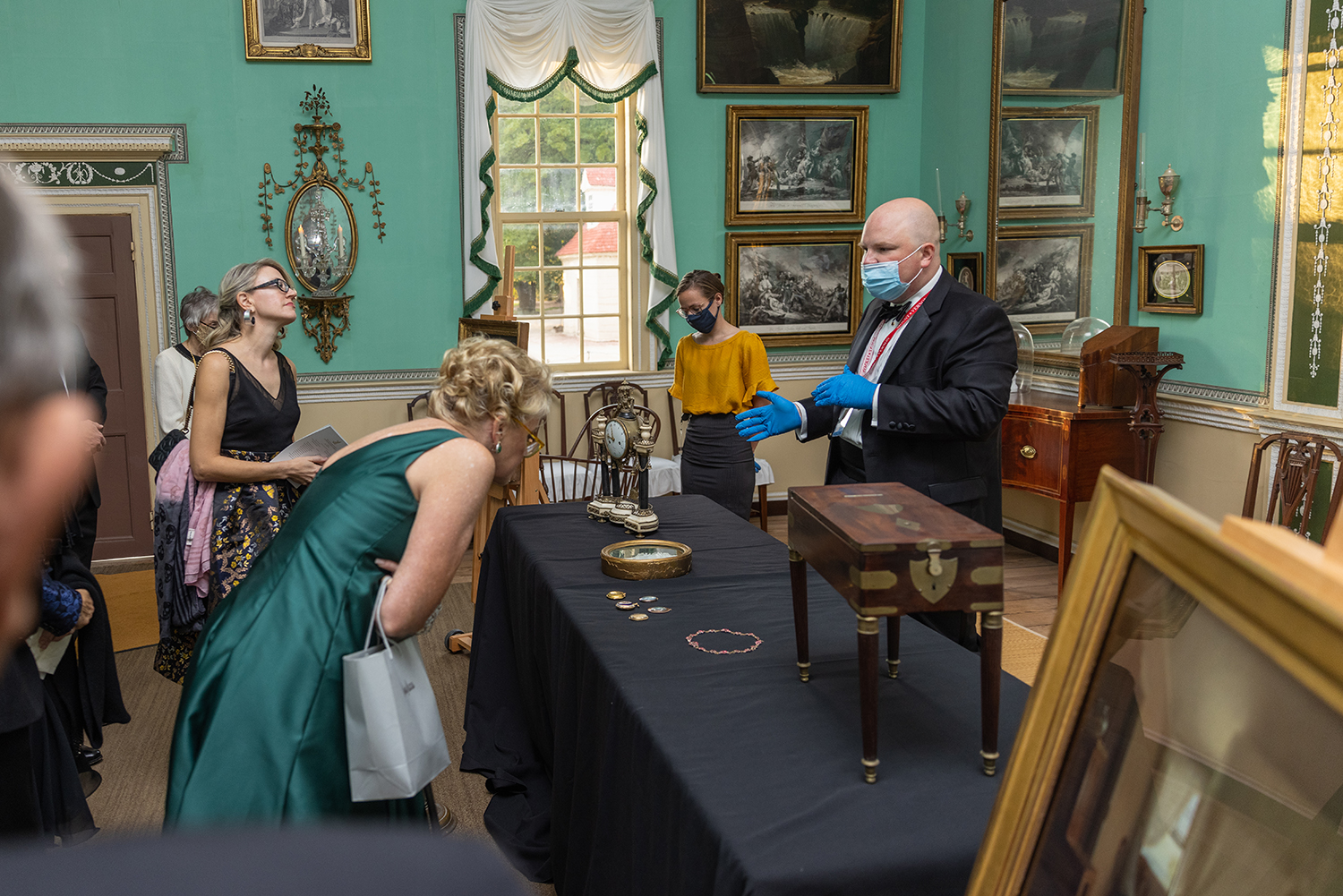 Adam Erby showed a collection of personal objects owned by George and Martha Washington.