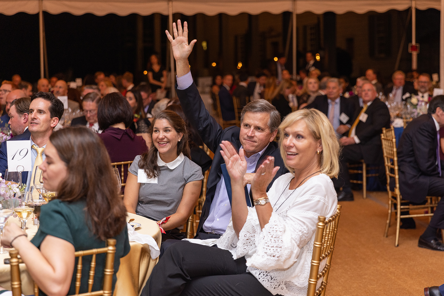 Scott Melville, president and CEO of the Consumer Healthcare Products Association and incoming 2022 Spirit of Mount Vernon co-chair, during the live auction